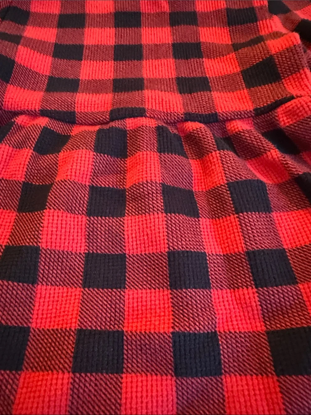 Old Navy Red & Black Buffalo Plaid Long-Sleeve Kids Dress